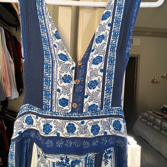 Free People Blue and White Jumpsuit - Picture 2 of 5
